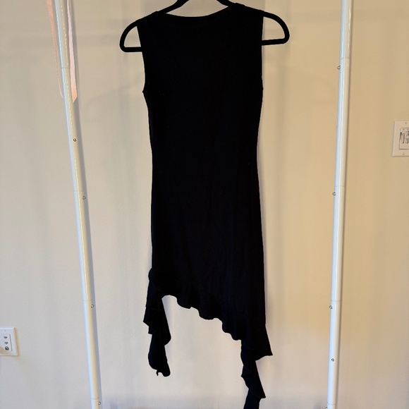 NEW Reformation black asymmetrical dress - Picture 4 of 5